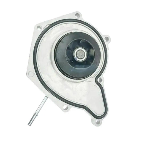 Premium Engine Coolant Water Pump Assembly 06E121018H for 3.0L V6 Engines showing front view with gasket and mounting port.