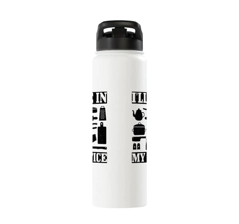 I Will Be In My Office Funny Water Bottle Gift For Cooking And Baking Foodies Stainless Steel Insulated Double Wall BPA Free Dishwasher Safe For Men And Women