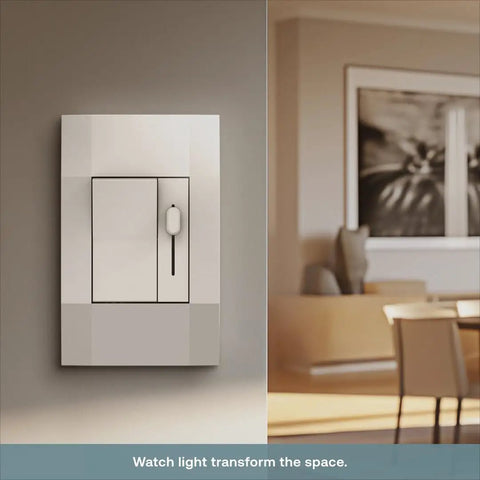 Five Dimmer Switch Bundle For Home Lighting, 3-Way 4-Way and Single Pole, neutral wire required, white finish, dimmer on wall