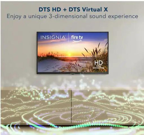 Bang For Your Buck 32 Inch Led Smart Fire Tv With Alexa Voice Remote For Smooth Streaming And Free Live Channels Super Crisp 720P Picture showcasing DTS HD and sound experience.