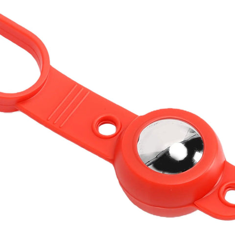 KIMISS 8 Pcs Magnetic Stud Finder, 27 Lbs Magnetic Force with a red plastic holder and shiny magnetic face.