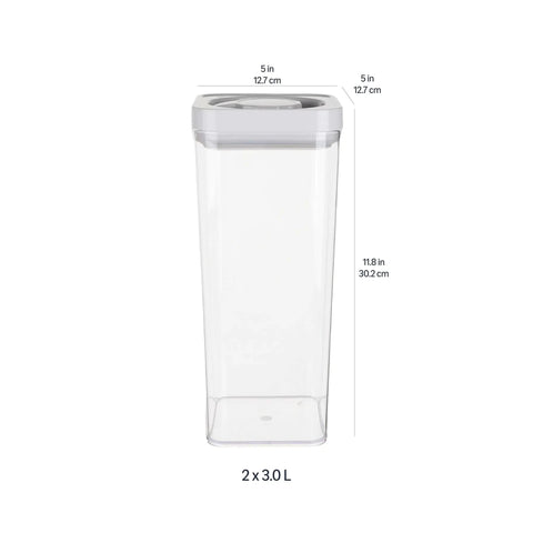 Keeping Your Pantry Crisp With This Straight Up Durable 10 Piece Square Food Storage Container Set Bpa Free Dishwasher Safe Twist Lock Design Built Solid For Everyday Kitchen Life And Total Game Changer, clear plastic container 5x5x11.8 inches.