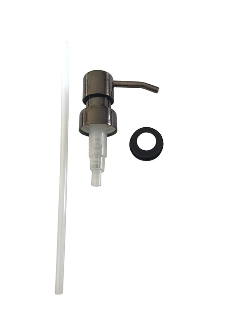 Heavy Duty Metal Bird Head Soap Dispenser Pump Replacement 28 By 400 with nine-inch tube in gun metal bronze