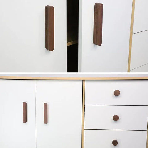 Kickin Style With These Super Snug Modern Walnut Drawer Pulls 10 Pack Real Deal Solid Wood Cabinet Grips Durable Unique Grain Kitchen Handles on white cabinets