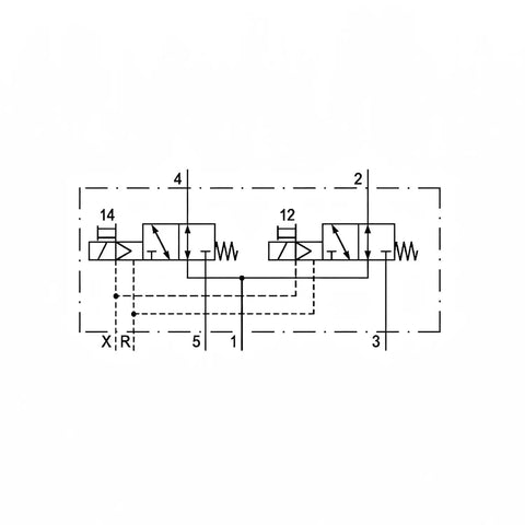 Heavy Duty Pneumatic Solenoid Valve Assembly With DC24V Coil And Smart Led Indicator For Industrial Automation schematic diagram.