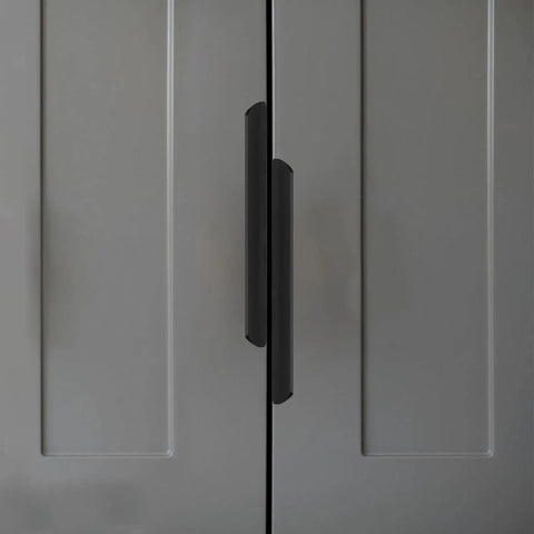 Matte Black Aluminum Finger Edge Cabinet Pulls 150mm Hidden Concealed Drawer Handles 10 Pack For Kitchens And Furniture Cabinets Slick Modern Hardware