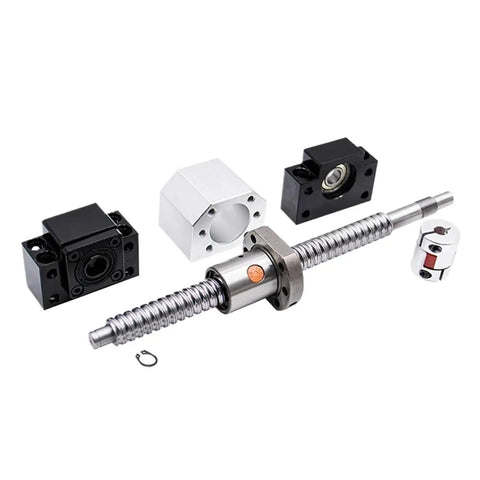Rock Solid Metal Linear Motion Guide Slider Kit With Four Hgw20cc Blocks, two Hgr20 rails, and an SFU1605 ball screw assembly.