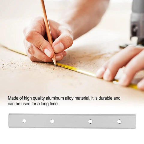 Heavy Duty Miter Bar Slider Track For Table Saw And Router Aluminum 200mm T Slot Rail With M6 Screw Fixture Pro Grade Guide For Solid Woodworking And Deadly Accurate Cuts. Aluminum miter bar track with drilled holes for table saw and router fixtures