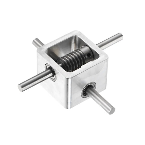 90 Degree Right Angle Worm Gearbox With 1 To 20 Reduction, 1 Module 20 Teeth, 8mm Shaft, Aluminum Frame DIY Gearbox Kit, compact housing
