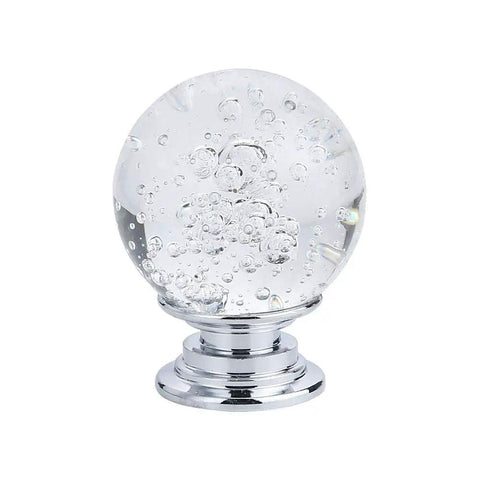 Kick Up Your Kitchen Vibe With Premium Transparent K9 Crystal Cabinet Knobs Set Of 10 Round Glass Bubbles For Drawers And Dressers Sleek smooth glass bubble knob with zinc alloy base.
