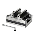 Heavy Duty ZY6080 Four And Five Axis Turntable Fixture featuring rock solid self centering vise for machining centers with flat nose design.