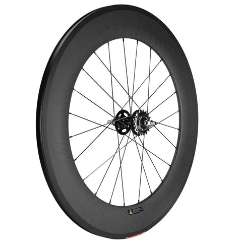 Fixed Gear Wheelset 700C Full Carbon Fiber Deep Rim 88mm Flexible For Urban Fixie And Track Ultra Light Yet Incredibly Strong Best Impact Absorption