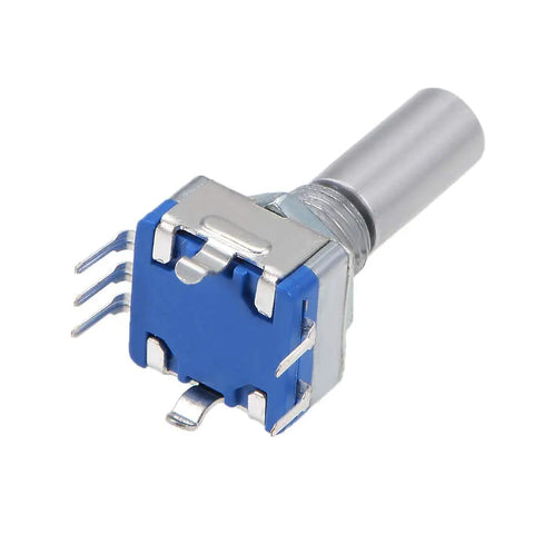 360 Degree Rotary Encoder With Code Switch EC11 5 Pins 20mm D Shaft 2 Pack 20 Pulse Per Revolution Digital Potentiometer close-up