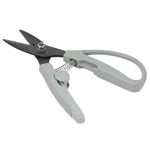 Heavy Duty Sheet Metal Snips And Tin Snips Wire Cutter With Precision Blades and safety lock, ergonomic non-slip grip.