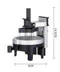 Adjustable Espresso Coffee Distributor And Tamper Leveler, 14.5cm aluminum and black tool for precise coffee ground distribution.