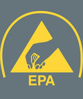 Yellow ESD protective symbol on gray background with EPA text for Micro ESD Adjustable Torque Screwdriver 2.0 To 6.0 Ncm With Quick Release Chuck