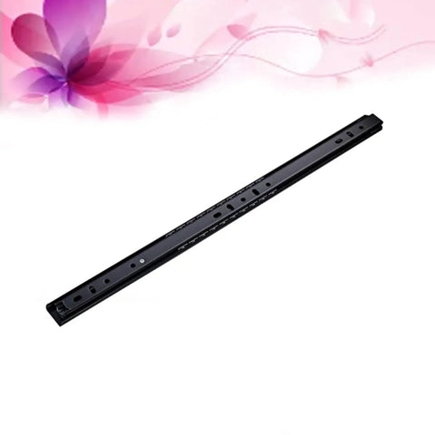 Super Slick Black Steel Ball Bearing Drawer Slides With Soft Close Mechanism For Kitchen Cabinets, long black runner for smooth operation.