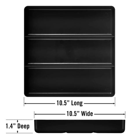 Stackable Three Compartment Tray For Home Office And Workshop Black Grab And Go Tool Organizer dimensions