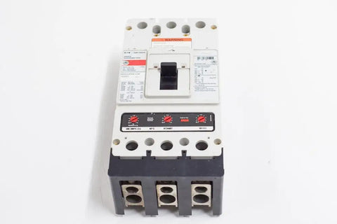 Heavy Duty Series C K Frame Molded Case Circuit Breaker 3 Pole 125 To 400 Amp 240 480 600 Volt Electronic Trip KD Rated with control knobs.