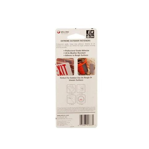 Packaging of Industrial Strength Hook And Loop Fasteners For Extreme Outdoor Use Beefy Grip That Holds Up To 15 Pounds