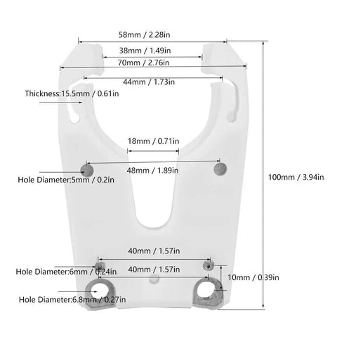 Solid ISO30 Tool Holder Clamp Claw Set For CNC Machining And Mold Shops With Durable Material That Handles Heat and Wear Like A Boss Accurate Size 5 Pack dimension illustration with measurements.