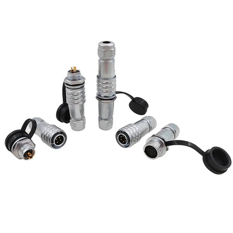Rugged Metal Panel Mount SF12 Connector Kit With 7 Pin IP67 Waterproof Rating For Industrial Power Equipment Includes Male And Female Plugs