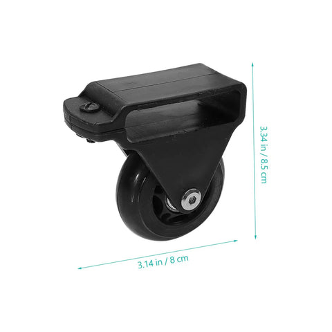 Retractable Caster Wheels For Heavy Duty Telescopic Ladders Machined From Solid Aluminum Alloy ensuring smooth glide, showcasing a black wheel.