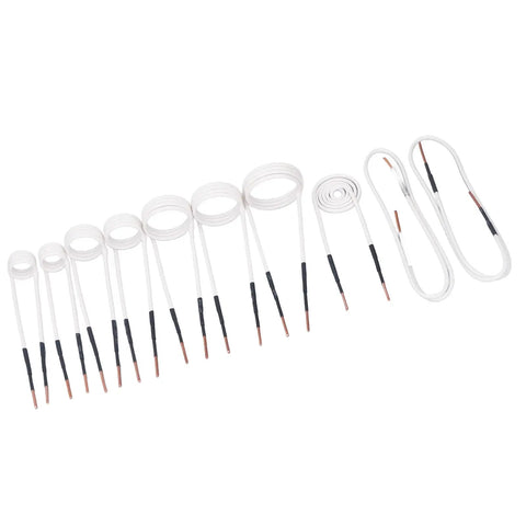 No Sweat Flexible Induction Heater Coil Kit Including 10 Sturdy 2.5mm Brass Rings, flexible coils for heating rusted nuts and gears.
