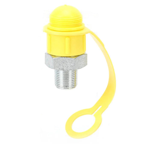 Heavy Duty Hydraulic Quick Connect Couplers ZG3/8 Plated Male Female Adapter Kit, yellow valve with safety latch, designed for 70Mpa use.