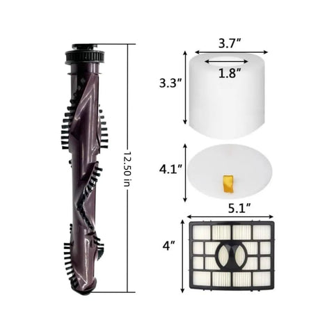 Dimensions of Shark Navigator Vacuum Filter Brush Roller Replacement For Lift-Away TruePet NV650 NV651 NV652 NV650W NV750 NV751 NV752 NV753C NV765