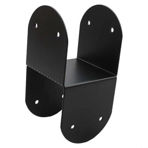 Heavy Duty Black Steel Post Cap Bracket For 4x4 Wood Posts Rock Solid Beam Connector For Gazebo And Patio Builds, side view.