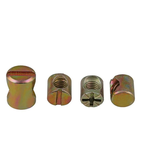 Rock Solid Barrel Nuts Cross Dowels For Furniture M6 M8 Slotted Metal Hardware For Beds And Chairs Secure Fixation