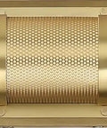 Caper 24 Inch LED Vanity Light in Brushed Brass with Frosted Lens, front view, modern design, integrated LED, 13W, hardwired fixture.