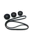 Premium Tensioner Pulley V Belt Kit Fits Benz W169 W245 A180 A200 2.0L V4 Engine Direct Replace OEM Specs No Drilling Needed Quick Install Smooth Ride black pulleys and belt