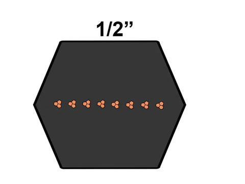 DURA-Prime PowerDrive AA90 Hexagonal V-Belt cross-section, 1/2 inch width, showing internal structure for industrial gear