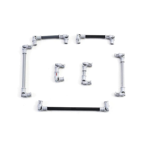 Universal U Joint 3L Set For Robotics Projects 15 Piece Light Gray U Joints arranged in a flat layout on a white background