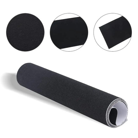 Perforated PVC Grip Tape For Skateboards And Scooters 9x33 Self Adhesive Waterproof Bubble Free Anti Slip Deck Tape in black roll