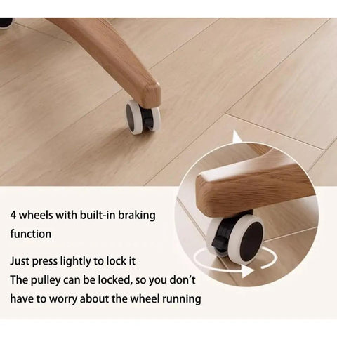 No Drama Roll Mobile Standing Desk Featuring Smooth Gas Lift Adjustments And A Tilt Tray Top with locking wheels detail.