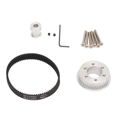 DIY Electric Skateboard Synchronous Gear And Belt Kit With Aluminum Alloy Construction components including gear and belt