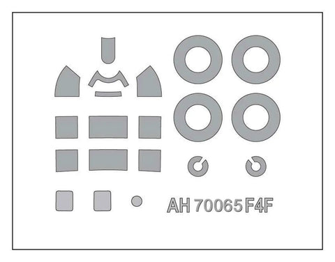 Mask sticker sheet for 1/72 F4F-4 Wildcat Operation Torch Plastic Model Kit Unpainted Assembly Includes Three Decal Options
