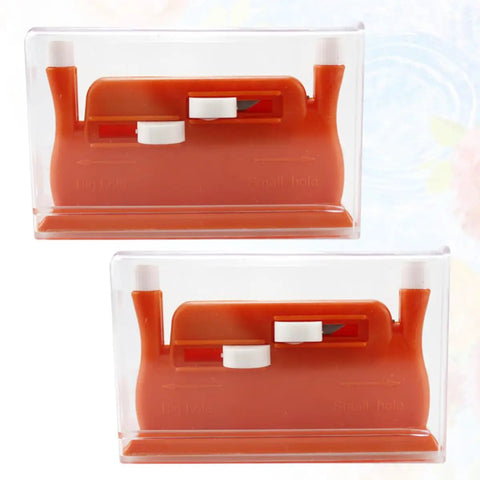 Two Pack Double Head Needle Threader Must Have For Sewing Plastic Threading Guide Tool Easy To Use For Home And Shop Crafts Quick Threading Device For Threading Needles Durable Sewing Accessory Gift For Mom And Seniors, red plastic, 7.2 x 2.5 x 4.1 cm