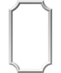Ashford Molded Scalloped Wainscot Wall Panel Kit, 16 Inch Wide, 28 Inch High, One Half Inch Thick, Factory Primed White
