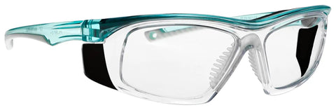Lead Shielded Safety Glasses With.75mm Pb Eq Lenses And.50mm Pb Eq Side Shields, TR-90 Frame, Silicone Nose Pads, Teal Color