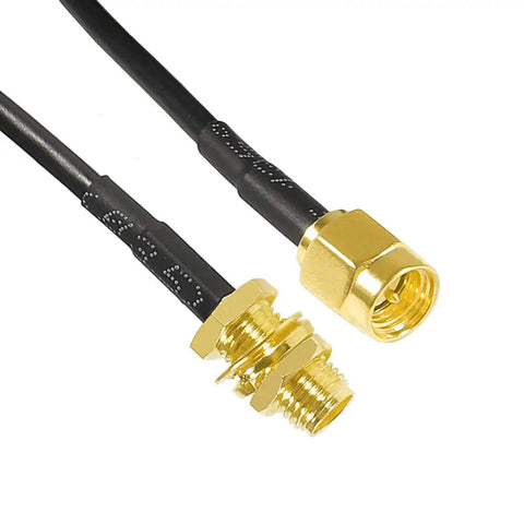 5 Meter SMA Coaxial Cable RG174 50 Ohm Extension With Bulkhead Connectors for SDR Ham Radio LTE Antenna Setups detail