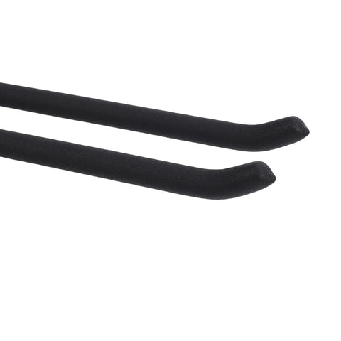 Close-up of hooks from Beefy Garage Wall Storage Kit With 3 Heavy Alloy Steel Rails 3 Shelves And 6 Hooks For Tools And Garden Gear Holds Up To 360 Lbs Quick Install With All Hardware