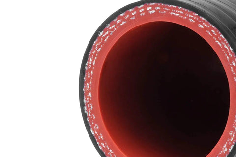 Close-up of High Temp 3-Ply Reinforced Silicone Coolant Cap Bypass Heater, 5/16 Inch (8mm) Fit, Black, with 4mm Wall
