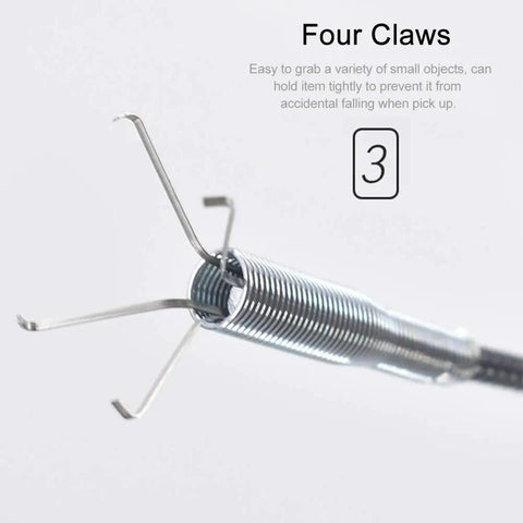 Flexible Grabber Claw Reacher Tool With Four Claws Bendable Hose Pickup For Hard To Reach Drains Sinks Toilets And Litter Cleanups 22 Inch Reach Easy Grip One Hand Operation Durable And Versatile Home Helper