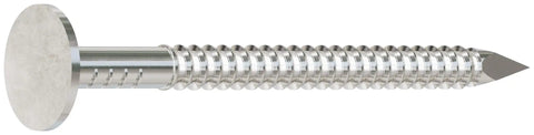 15 Gauge Wire Coil Roofing Nails With Full Round Head And Annular Ring Shank For OSB Or Plywood Roof Decks, 1-3/4 In, Type 304 Stainless Steel