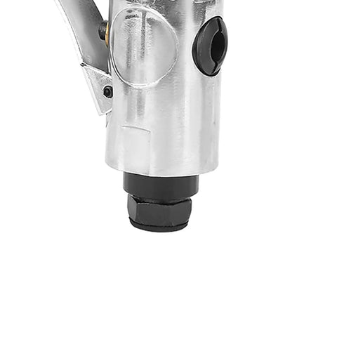 No Nonsense Heavy Duty Right Angle Pneumatic Die Grinder Spinning At 20000 Rpm with steel body and 90-degree angle design.