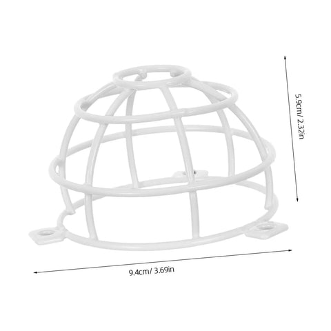 Heavy Duty Fire Sprinkler Ceiling Cover With 6mm Mounting Hole Featuring Slick Mesh Safety Guard For Smoke Detectors, white metal shield.